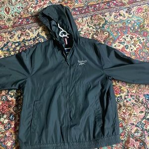 Reebok Men's Black Windbreaker Jacket wind breaker